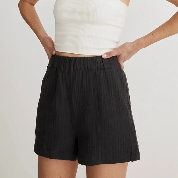 New Damaged Madewell Lightspun Easy Pull-On Shorts - Picture 2 of 8